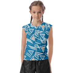 Abstract Pattern Geometric Backgrounds   Kids  Raglan Cap Sleeve Tee