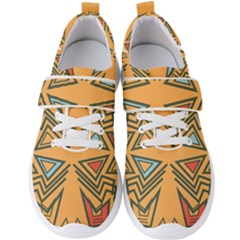 Abstract Pattern Geometric Backgrounds   Men s Velcro Strap Shoes by Eskimos