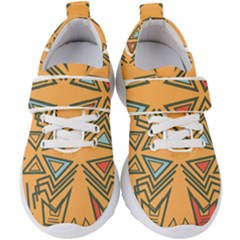 Abstract Pattern Geometric Backgrounds   Kids  Velcro Strap Shoes by Eskimos