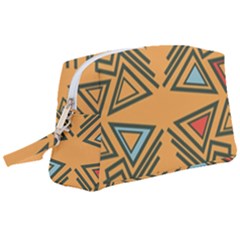 Abstract Pattern Geometric Backgrounds   Wristlet Pouch Bag (large) by Eskimos