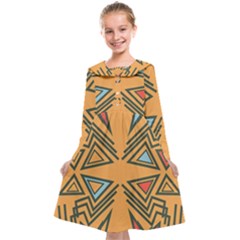 Abstract Pattern Geometric Backgrounds   Kids  Midi Sailor Dress by Eskimos