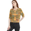 Abstract pattern geometric backgrounds   Quarter Sleeve Blouse View1