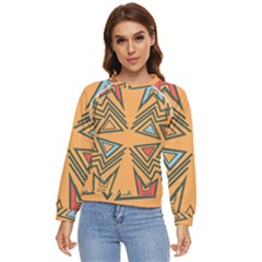 Abstract Pattern Geometric Backgrounds   Women s Long Sleeve Raglan Tee