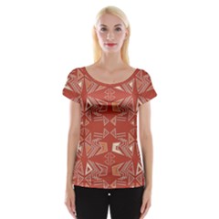 Abstract Pattern Geometric Backgrounds   Cap Sleeve Top by Eskimos