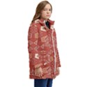 Abstract pattern geometric backgrounds   Kid s Hooded Longline Puffer Jacket View2