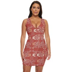 Abstract Pattern Geometric Backgrounds   Draped Bodycon Dress by Eskimos