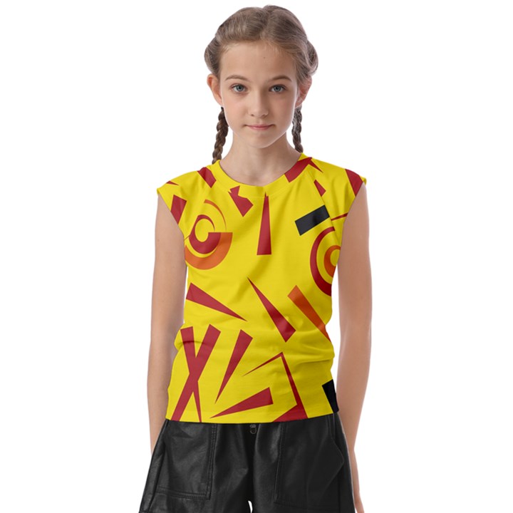 Abstract pattern geometric backgrounds   Kids  Raglan Cap Sleeve Tee