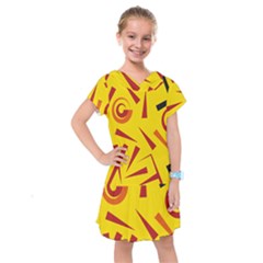 Abstract Pattern Geometric Backgrounds   Kids  Drop Waist Dress by Eskimos