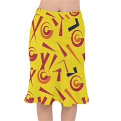 Abstract Pattern Geometric Backgrounds   Short Mermaid Skirt by Eskimos