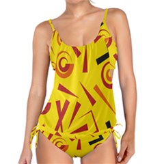 Abstract Pattern Geometric Backgrounds   Tankini Set by Eskimos