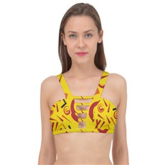 Abstract Pattern Geometric Backgrounds   Cage Up Bikini Top by Eskimos