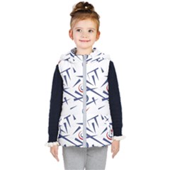 Abstract Pattern Geometric Backgrounds   Kids  Hooded Puffer Vest by Eskimos