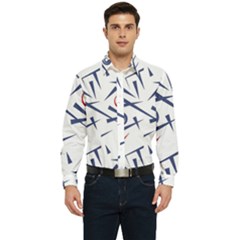 Abstract Pattern Geometric Backgrounds   Men s Long Sleeve  Shirt