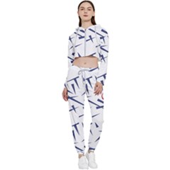 Abstract Pattern Geometric Backgrounds   Cropped Zip Up Lounge Set by Eskimos