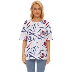 Abstract Pattern Geometric Backgrounds   Oversized Basic Tee