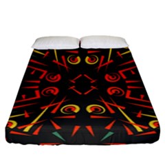 Abstract Pattern Geometric Backgrounds   Fitted Sheet (california King Size) by Eskimos