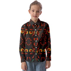 Abstract Pattern Geometric Backgrounds   Kids  Long Sleeve Shirt