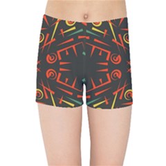 Abstract Pattern Geometric Backgrounds   Kids  Sports Shorts by Eskimos