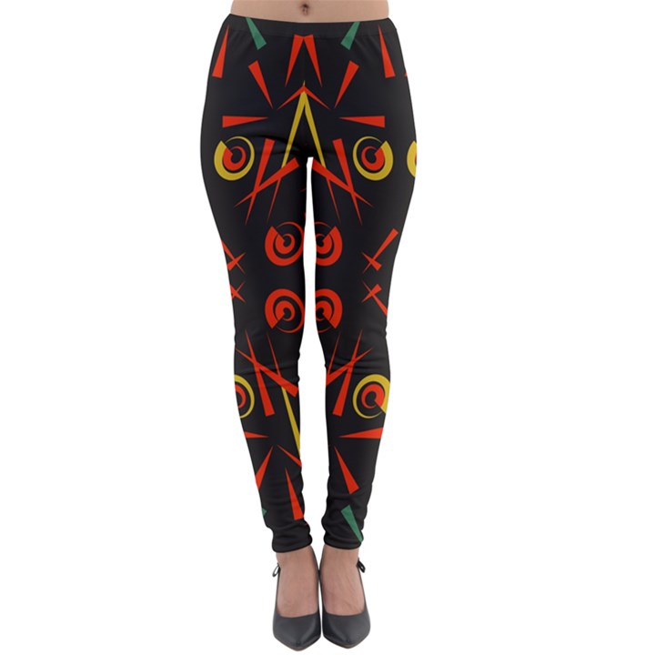 Abstract pattern geometric backgrounds   Lightweight Velour Leggings