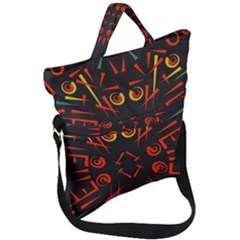 Abstract Pattern Geometric Backgrounds   Fold Over Handle Tote Bag by Eskimos