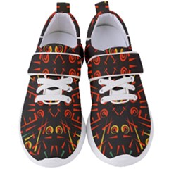 Abstract Pattern Geometric Backgrounds   Women s Velcro Strap Shoes by Eskimos