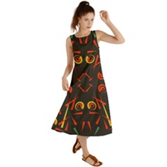 Abstract Pattern Geometric Backgrounds   Summer Maxi Dress by Eskimos