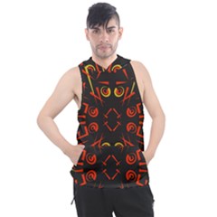 Abstract Pattern Geometric Backgrounds   Men s Sleeveless Hoodie by Eskimos