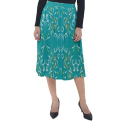 Abstract Pattern Geometric Backgrounds   Classic Velour Midi Skirt  by Eskimos