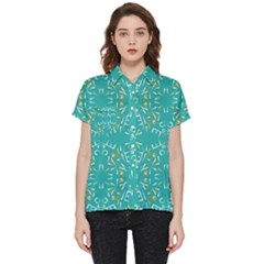 Abstract Pattern Geometric Backgrounds   Short Sleeve Pocket Shirt by Eskimos