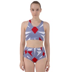 Abstract Pattern Geometric Backgrounds   Racer Back Bikini Set by Eskimos