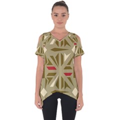 Abstract Pattern Geometric Backgrounds   Cut Out Side Drop Tee by Eskimos