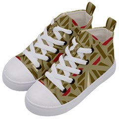 Abstract Pattern Geometric Backgrounds   Kids  Mid-top Canvas Sneakers by Eskimos