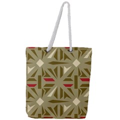 Abstract Pattern Geometric Backgrounds   Full Print Rope Handle Tote (large) by Eskimos