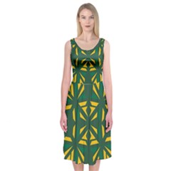 Abstract Pattern Geometric Backgrounds   Midi Sleeveless Dress by Eskimos