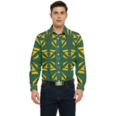 Abstract Pattern Geometric Backgrounds   Men s Long Sleeve  Shirt