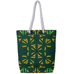 Abstract Pattern Geometric Backgrounds   Full Print Rope Handle Tote (small) by Eskimos