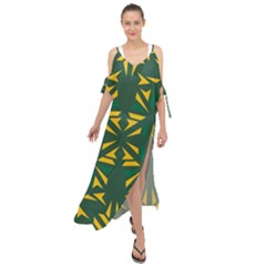 Abstract Pattern Geometric Backgrounds   Maxi Chiffon Cover Up Dress by Eskimos