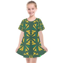 Abstract Pattern Geometric Backgrounds   Kids  Smock Dress by Eskimos