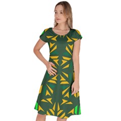 Abstract Pattern Geometric Backgrounds   Classic Short Sleeve Dress by Eskimos