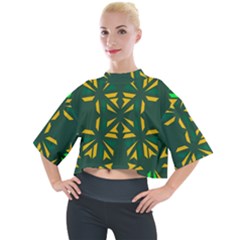 Abstract Pattern Geometric Backgrounds   Mock Neck Tee by Eskimos