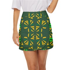 Abstract Pattern Geometric Backgrounds   Mini Front Wrap Skirt