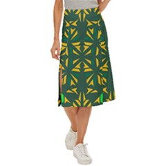 Abstract Pattern Geometric Backgrounds   Midi Panel Skirt