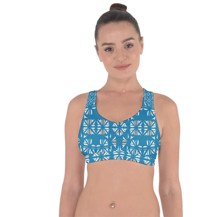 Abstract pattern geometric backgrounds   Cross String Back Sports Bra