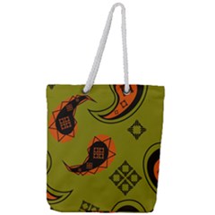 Floral Pattern Paisley Style Paisley Print  Doodle Background Full Print Rope Handle Tote (large) by Eskimos