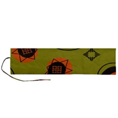 Floral Pattern Paisley Style Paisley Print  Doodle Background Roll Up Canvas Pencil Holder (l) by Eskimos