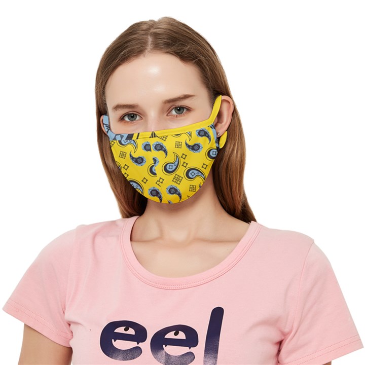 Floral pattern paisley style Paisley print  Doodle background Crease Cloth Face Mask (Adult)