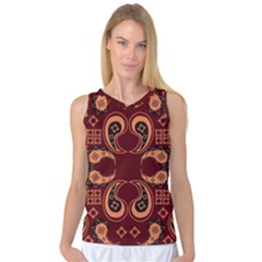 Floral Pattern Paisley Style Paisley Print  Doodle Background Women s Basketball Tank Top by Eskimos