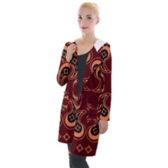 Floral Pattern Paisley Style Paisley Print  Doodle Background Hooded Pocket Cardigan by Eskimos