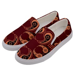 Floral Pattern Paisley Style Paisley Print  Doodle Background Men s Canvas Slip Ons by Eskimos