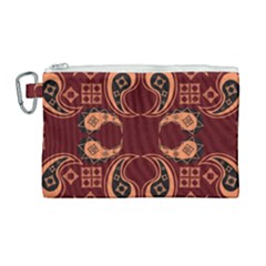 Floral Pattern Paisley Style Paisley Print  Doodle Background Canvas Cosmetic Bag (large) by Eskimos